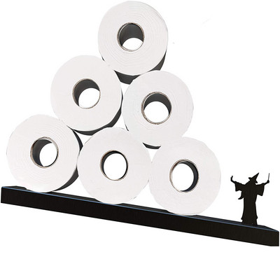 Koka vairāku tualetes papīra salvešu turētājs pie sienas stiprināms sportists Merlin Lover wc, rullējams dvieļu statīvs, glabāšanas plaukts, tualetes piederumi