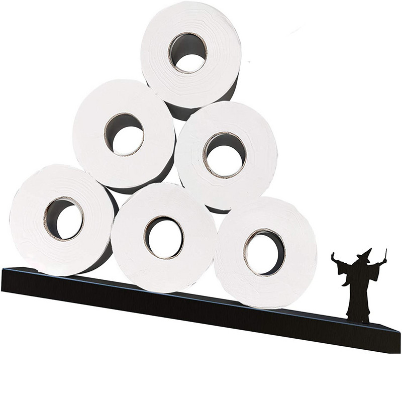 Koka vairāku tualetes papīra salvešu turētājs pie sienas stiprināms sportists Merlin Lover wc, rullējams dvieļu statīvs, glabāšanas plaukts, tualetes piederumi