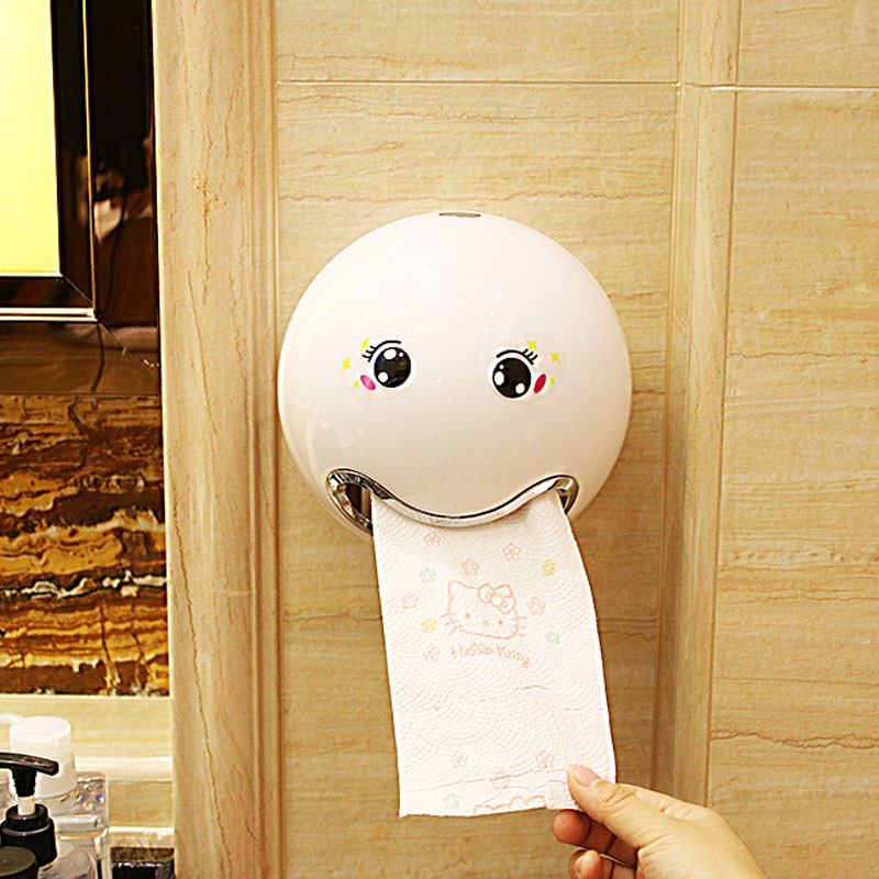 Smieklīgs salvešu kastīte tualetes papīra turētājs Pašlīmējošs sienas stiprinājums rullopapīra organizators virtuves salvešu trauks vannas istabas dekors