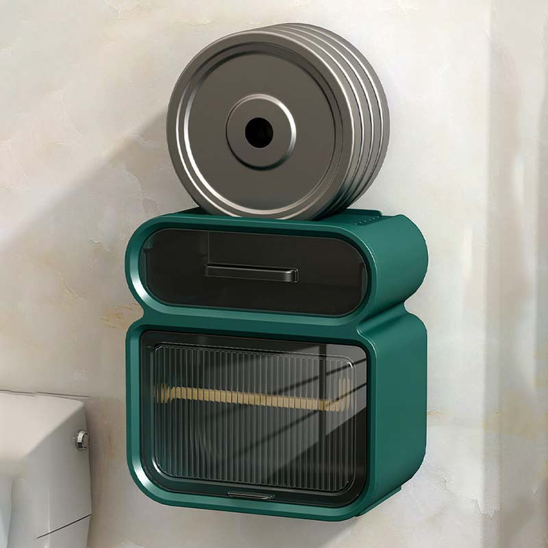 Ūdensnecaurlaidīgs tualetes papīra kastīte Bezmaksas caurumošana 2 vienā tualetes papīra turētājs tualetes vannas istabas uzglabāšanas plaukti pie sienas stiprināms salvešu turētājs