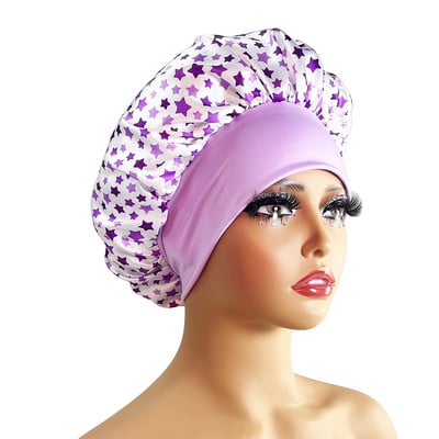 Nova svilena noćna kapa za spavanje od satena za žene s kovrčavom pletenicom s višestrukim ispisom