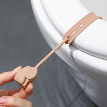Капак за тоалетна Преносим повдигач на седалка Без докосване Силиконова дръжка Регулируем държач Инструменти Избягвайте да докосвате Аксесоари за домашна баня