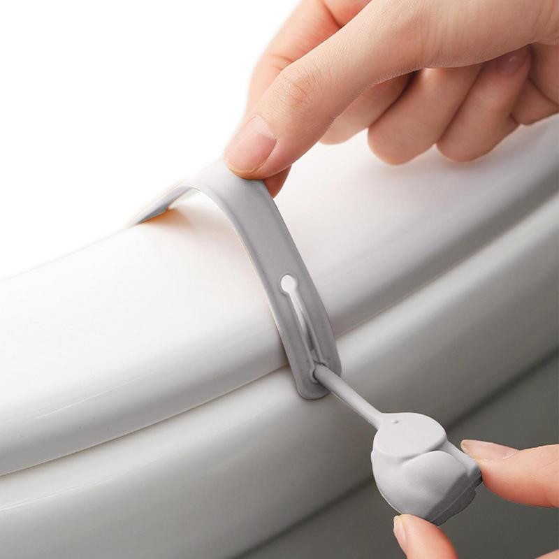 Poklopac WC školjke Prijenosni podizač sjedala Silikonska ručka bez dodira Podesivi držač Alati Izbjegavajte dodirivanje Dodaci za kućnu kupaonicu