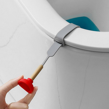 Χρήσιμη λαβή καπακιού τουαλέτας Άνετη λαβή καπακιού καθίσματος τουαλέτας με άγγιγμα Γενική γκρι λαβή μαξιλαριού τουαλέτας για το σπίτι