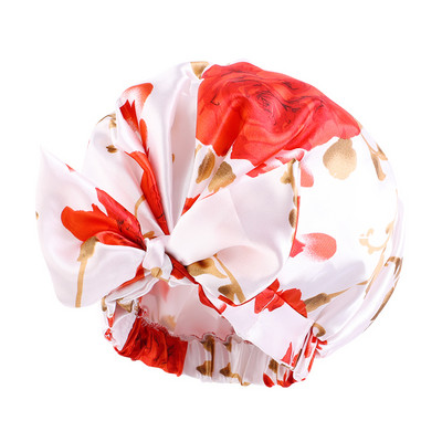 Dušas cepures Regulējamas Bow-mezglu vannas matu cepures Atkārtoti lietojamas ūdensnecaurlaidīgas turbāna dušas cepures vannas cepures sievietēm Girl Beauty Hair Spa