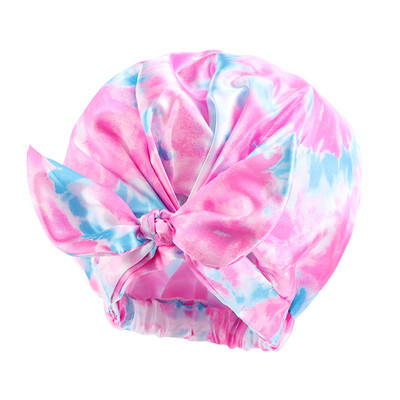 Dušas cepures Regulējamas Bow-mezglu vannas matu cepures Atkārtoti lietojamas ūdensnecaurlaidīgas turbāna dušas cepures vannas cepures sievietēm Girl Beauty Hair Spa