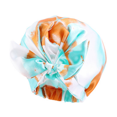 Dušas cepures Regulējamas Bow-mezglu vannas matu cepures Atkārtoti lietojamas ūdensnecaurlaidīgas turbāna dušas cepures vannas cepures sievietēm Girl Beauty Hair Spa