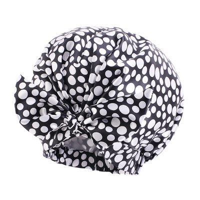 Dušas cepures Regulējamas Bow-mezglu vannas matu cepures Atkārtoti lietojamas ūdensnecaurlaidīgas turbāna dušas cepures vannas cepures sievietēm Girl Beauty Hair Spa