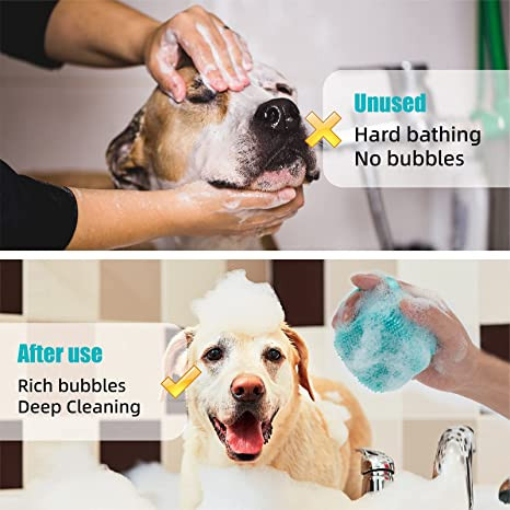 Vonios kambario šunų vonia Minkštas saugus šepetys silikoninės šukos su šampūno dėžute naminių gyvūnėlių priedai katėms masažo šukos priežiūros dušo įrankis