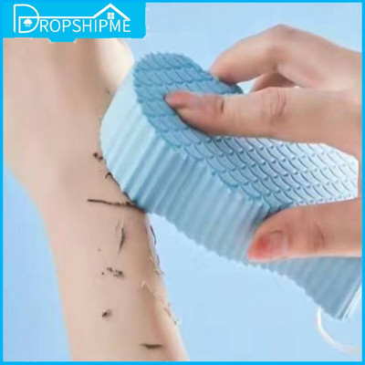 Dropshipme Shower Back Scrubber Kehakoorija Kooriv silikoon Korduvkasutatav Sucker Seinamatt Vannimassaažitööriist Vannitoatarvikud