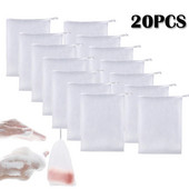 20PCS Sredstvo za čišćenje lica Sapun Mrežaste vrećice Pjenasti mrežasti sapun Sredstva za pranje tijela Pjenasta mrežasta vrećica Vrećice s uzicom Sredstva za čišćenje u kućanstvu