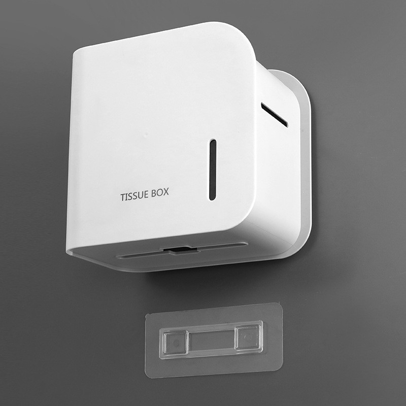 BAISPO prijenosni držač toaletnog papira Vodootporna kutija za pohranu Kutija za maramice bez bušenja Držač za pohranu u kućanstvu Kupaonski pribor