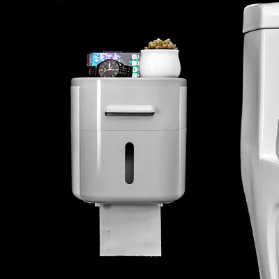 BAISPO prijenosni držač toaletnog papira s ladicom Držač maramica bez bušenja Višenamjenski organizator za kupaonicu Kupaonski pribor