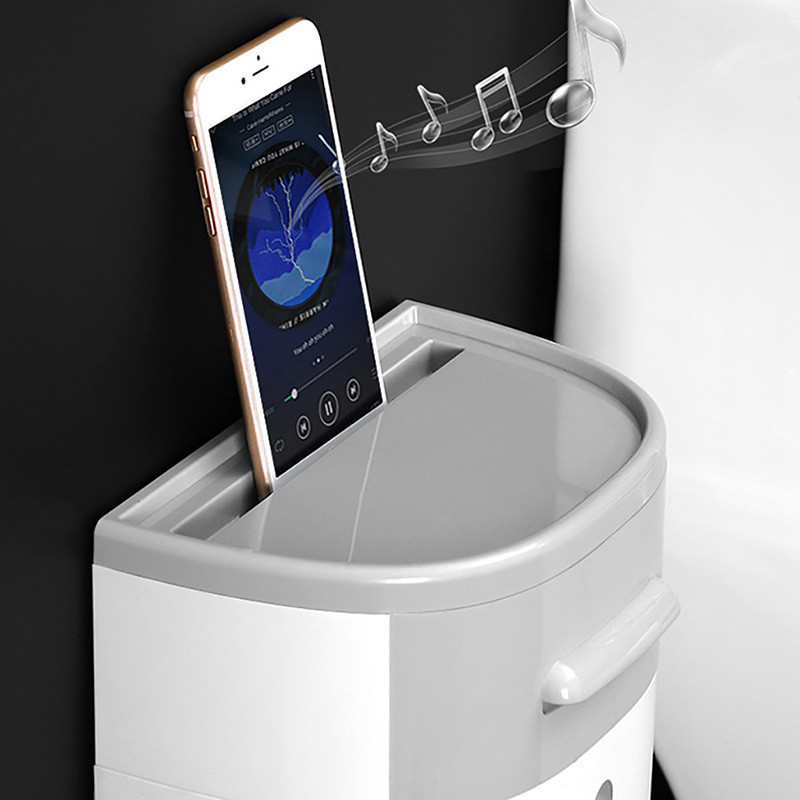 BAISPO prijenosni držač toaletnog papira s ladicom Držač maramica bez bušenja Višenamjenski organizator za kupaonicu Kupaonski pribor