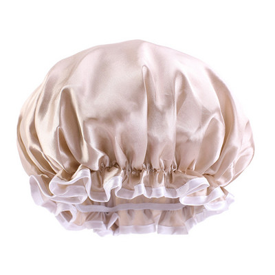 Nagy méretű zuhanysapka szatén vízálló fürdősapka sampon sapka alvó éjszakai hajápolás motorháztető hajtakaró női fürdőszobai kellékek