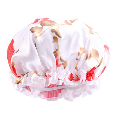 Nagy méretű zuhanysapka szatén vízálló fürdősapka sampon sapka alvó éjszakai hajápolás motorháztető hajtakaró női fürdőszobai kellékek