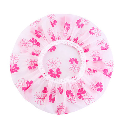 10GAB Sieviešu biezu ziedu ūdensnecaurlaidīga dušas cepure peldēšanās cepure sievietēm frizētava virtuve vannas istaba sieviešu eļļas dūmu necaurlaidīga vāciņš