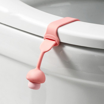 Ανυψωτικό καπάκι καθίσματος τουαλέτας Δημιουργικό κάλυμμα σιλικόνης με μανιτάρι Χαριτωμένα αντι-βρώμικα χέρια Αντιολισθητική πόρπη Αξεσουάρ μπάνιου σπιτιού