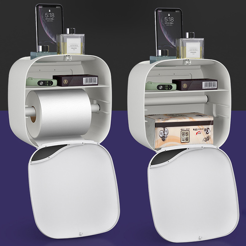 BAISPO Vodootporni držač toaletnog papira Zidna montaža Pladanj za toaletni papir Rola maramica Tuba Kutija za pohranu u kućnoj kupaonici Organizator