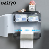 BAISPO držač toaletnog papira bez bušenja Vodootporni spremnik toaletnog papira Vizualizacija Spremište u kupaonici Oprema za kućnu kupaonicu