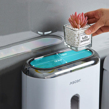 BAISPO Безпробилен държач за тоалетна хартия Водоустойчив съхранение на тоалетна хартия Визуализация Съхранение в банята Аксесоари за домашна баня
