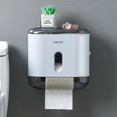 BAISPO držač toaletnog papira bez bušenja Vodootporni spremnik toaletnog papira Vizualizacija Spremište u kupaonici Oprema za kućnu kupaonicu