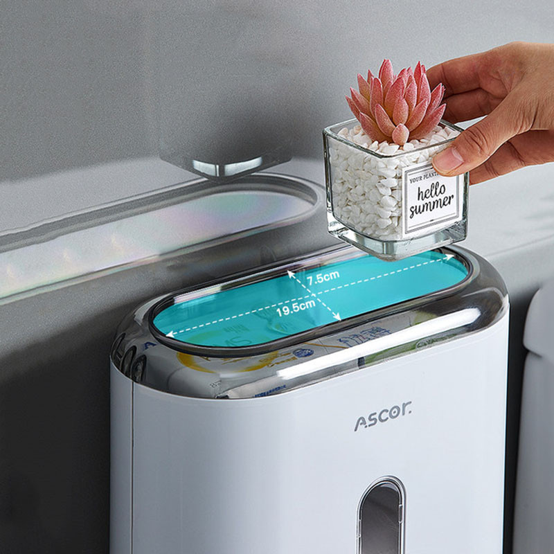 BAISPO držač toaletnog papira bez bušenja Vodootporni spremnik toaletnog papira Vizualizacija Spremište u kupaonici Oprema za kućnu kupaonicu