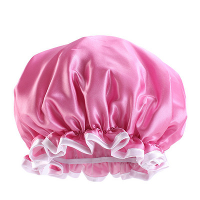 Debela vodootporna kapa za kupanje Dvoslojna kapa za tuširanje Ljepota Šminka Prašina Njega kose Noćno spavanje Satenski šeširi Dodaci za pokrivalo za glavu