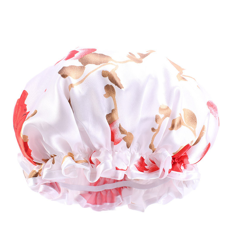 Debela vodootporna kapa za kupanje Dvoslojna kapa za tuširanje Ljepota Šminka Prašina Njega kose Noćno spavanje Satenski šeširi Dodaci za pokrivalo za glavu