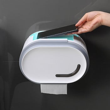BAISPO Επιτοίχια θήκη χαρτιού υγείας Φέρουσα αποθήκευση χαρτιού Αδιάβροχη βάση ρολού τουαλέτας WC Αξεσουάρ μπάνιου σπιτιού