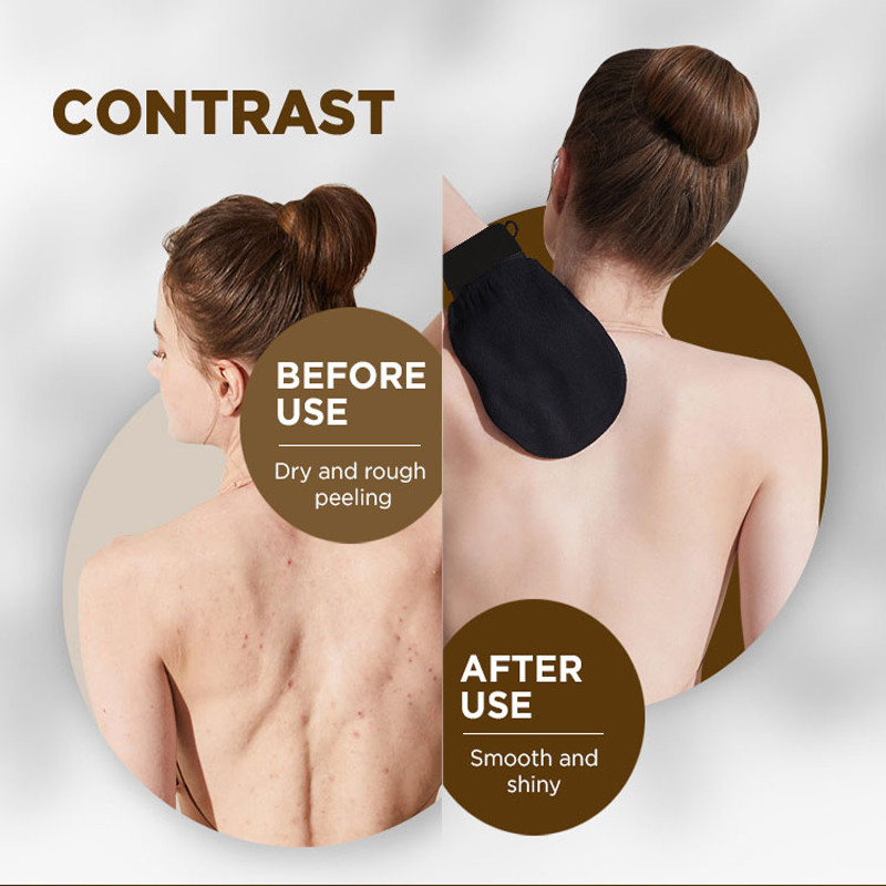 Maroko hamamas šveičiamosios dušo pirštinės, neskausmingos, pašalina negyvą odą kūno šveitikliu Korėjietiškas masažas Mitt vonios kambario valymo priemonė