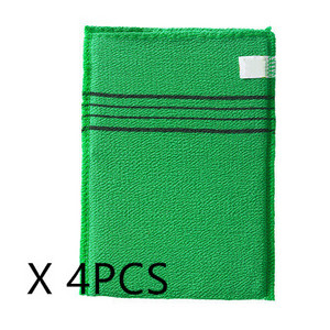 1/4 gab. Divpusējs dvielis Korejas pīlings vannas mazgāšanas lupatiņa ķermeņa skrubis dušas dvielis pārnēsājams pieaugušajiem rupjo graudu birste