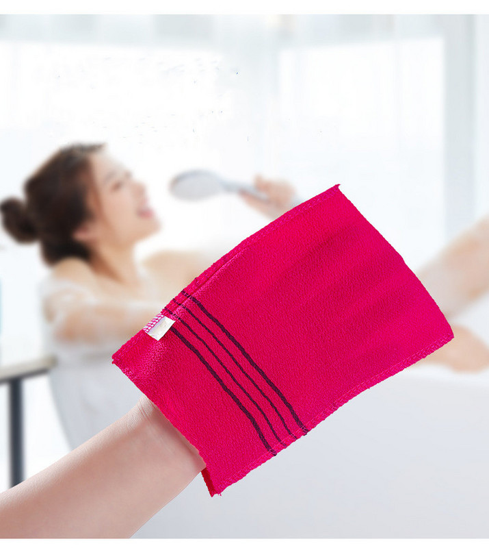 1/4 gab. Divpusējs dvielis Korejas pīlings vannas mazgāšanas lupatiņa ķermeņa skrubis dušas dvielis pārnēsājams pieaugušajiem rupjo graudu birste