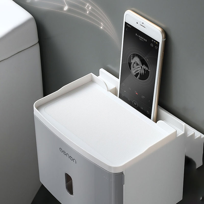 BAISPO višenamjenska kutija za papirnate maramice, jaka nosiva kutija za papirnate maramice, kutija s utorom za mobilni telefon, neklizajuća velika platforma