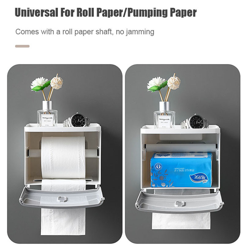 BAISPO višenamjenska kutija za papirnate maramice, jaka nosiva kutija za papirnate maramice, kutija s utorom za mobilni telefon, neklizajuća velika platforma