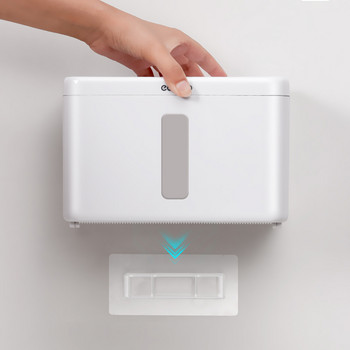 BAISPO Преносим държач за тоалетна хартия Домашна водоустойчива кутия за кърпички, монтиран на стена Диспенсер за хигиенична хартия за багажник за съхранение в банята