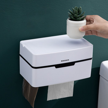 BAISPO Creative Punch Без държач за тоалетна хартия Водоустойчива кутия за кърпички Преносима кутия за съхранение на баня за домашни аксесоари за баня