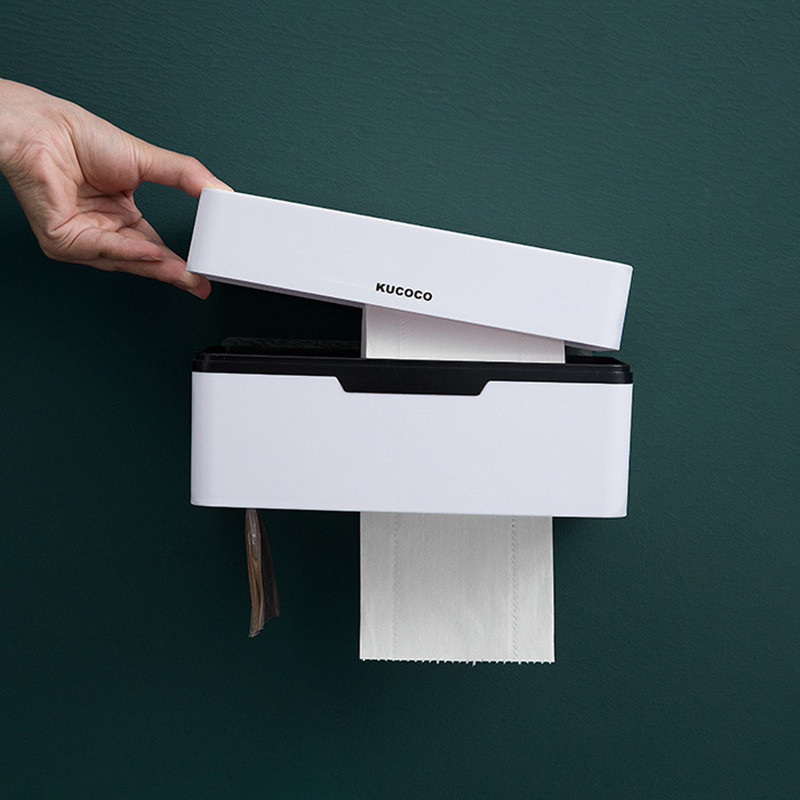 BAISPO Creative Punch Free Držač toaletnog papira Vodootporna kutija za maramice Prijenosna kupaonska kutija za pohranu kućne kupaonske opreme