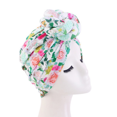Muslimanski turban s cvjetnim uzorkom za žene Kemoterapijska kapa Marama Kapa Šešir Turban za zabavu Kapa Dodaci za kosu