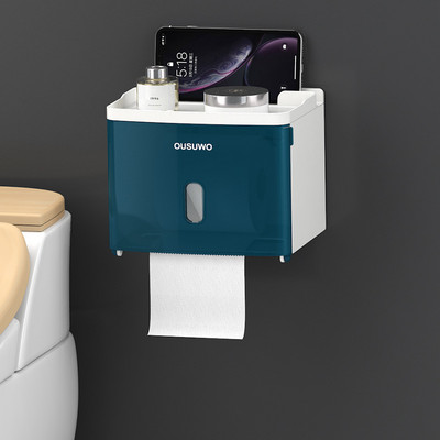 BAISPO Home Punch Free držač toaletnog papira Višenamjenska vodootporna kutija za pohranu Kreativna kutija za toaletne maramice Kupaonski pribor