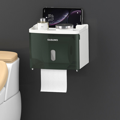 BAISPO Home Punch Free držač toaletnog papira Višenamjenska vodootporna kutija za pohranu Kreativna kutija za toaletne maramice Kupaonski pribor