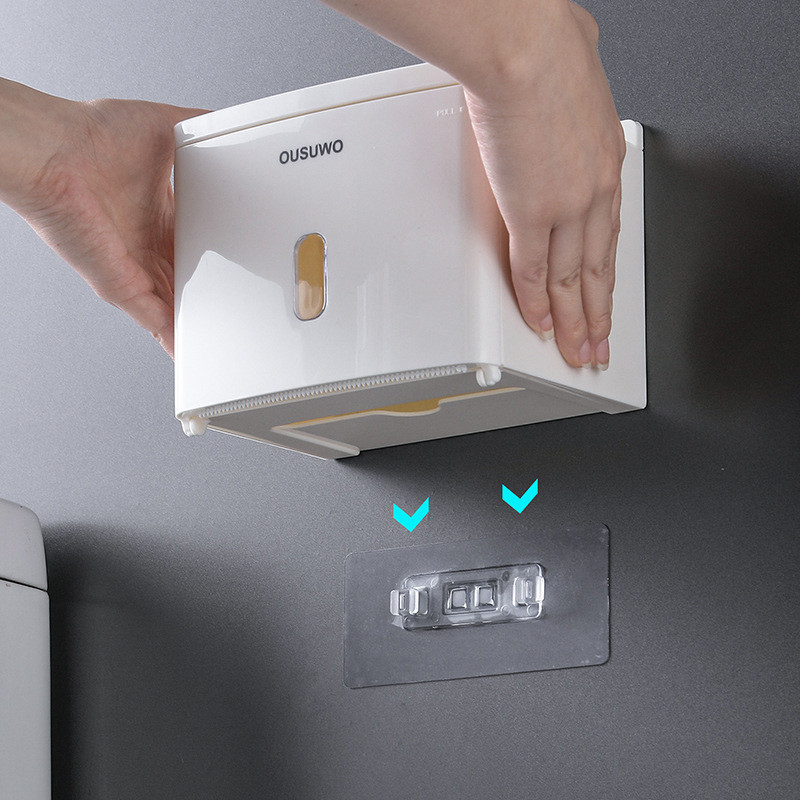 BAISPO Home Punch Free držač toaletnog papira Višenamjenska vodootporna kutija za pohranu Kreativna kutija za toaletne maramice Kupaonski pribor