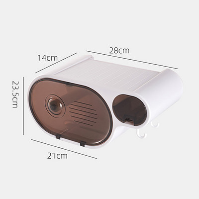 BAISPO zidna kutija za papirne maramice s vrećom za smeće Vodootporni držač toaletnog papira Kutija za maramice bez bušenja Kupaonski pribor