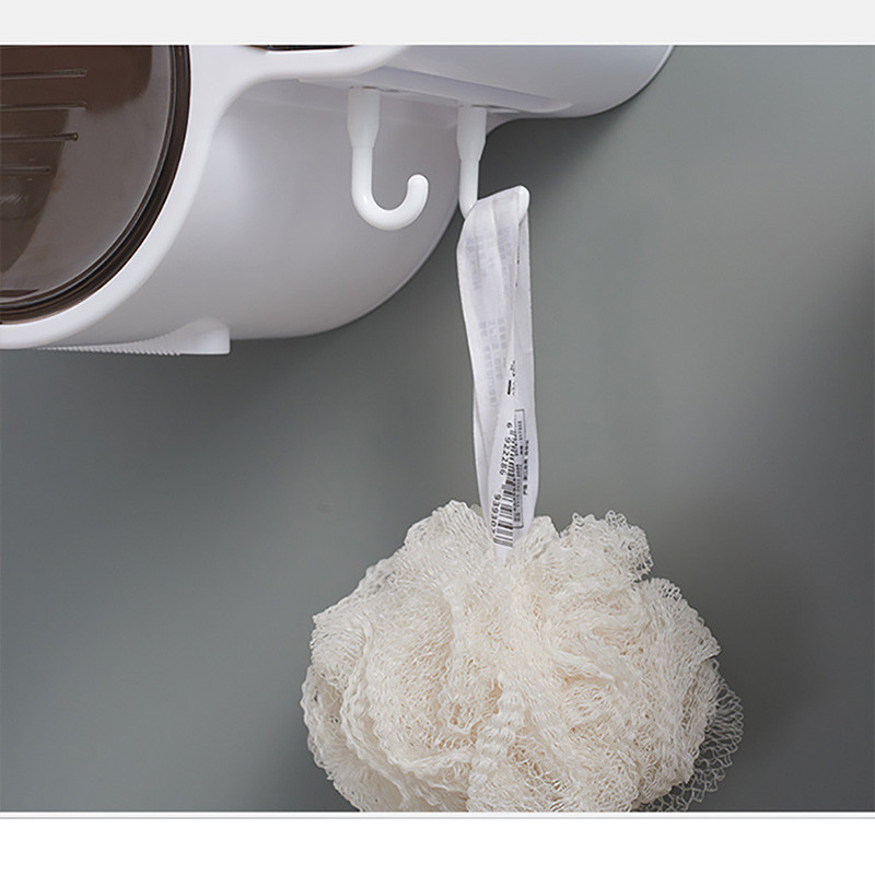 BAISPO zidna kutija za papirne maramice s vrećom za smeće Vodootporni držač toaletnog papira Kutija za maramice bez bušenja Kupaonski pribor