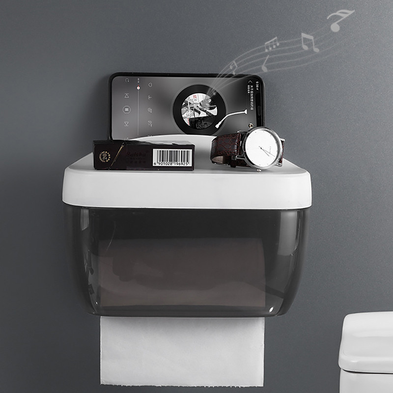 BAISPO držač toaletnog papira Zidni dozator toaletnih maramica Vodootporna kutija za pohranu Prijenosni držač papira za kupaonicu