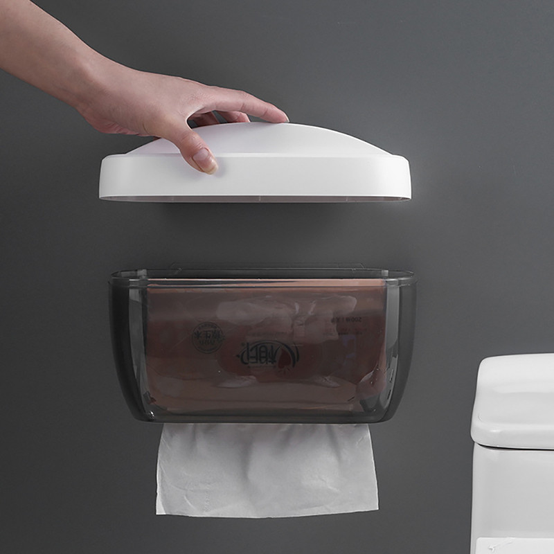 BAISPO držač toaletnog papira Zidni dozator toaletnih maramica Vodootporna kutija za pohranu Prijenosni držač papira za kupaonicu