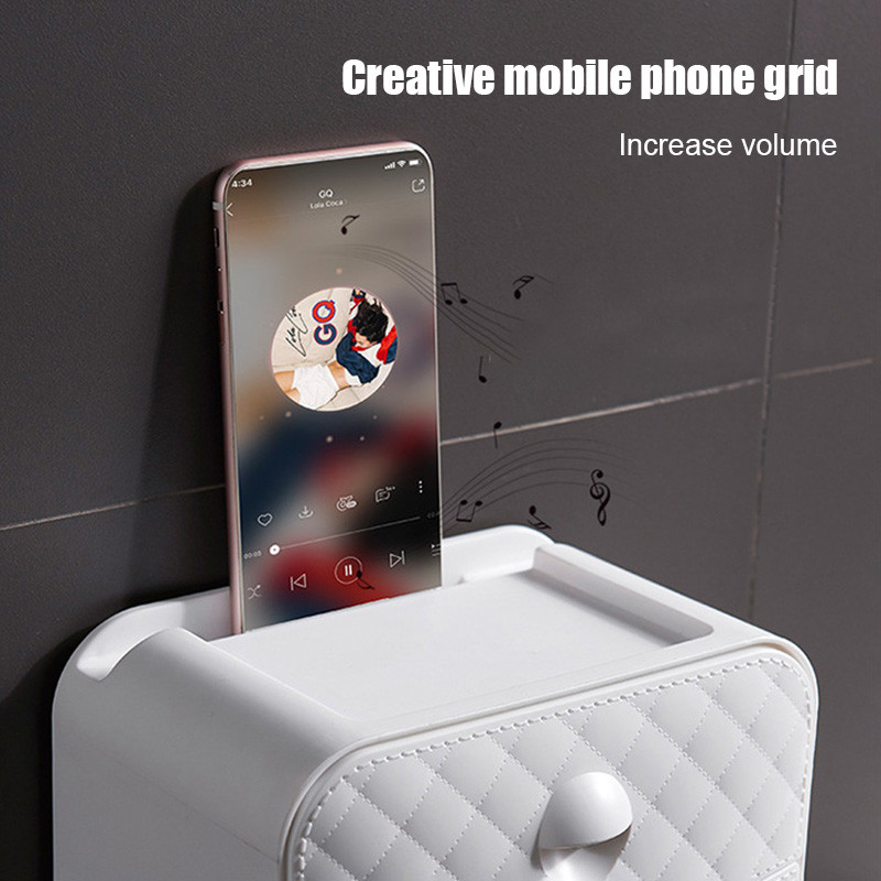 BAISPO pārnēsājamais tualetes papīra turētājs pie sienas stiprināms wc rullīšu papīra dozators vannas istabai mājas uzglabāšanas kastei Vannas istabas piederumu komplekti