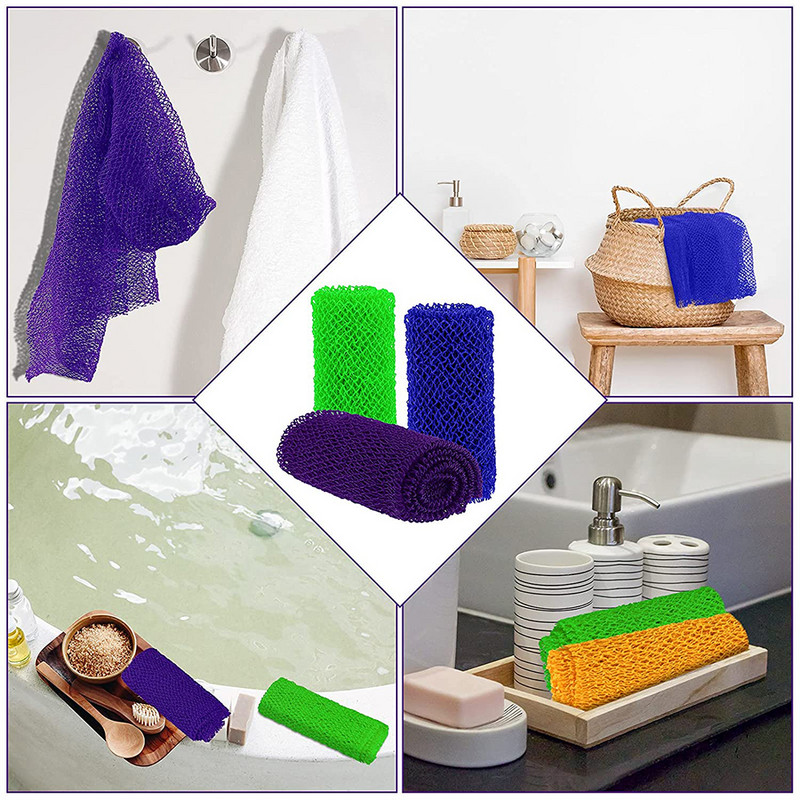 African Bath Sponge, 31,5in African Net Fourdrinier vonios kempinė Šveičiamasis kūno nugaros dušo šveitiklis lygesnei odai