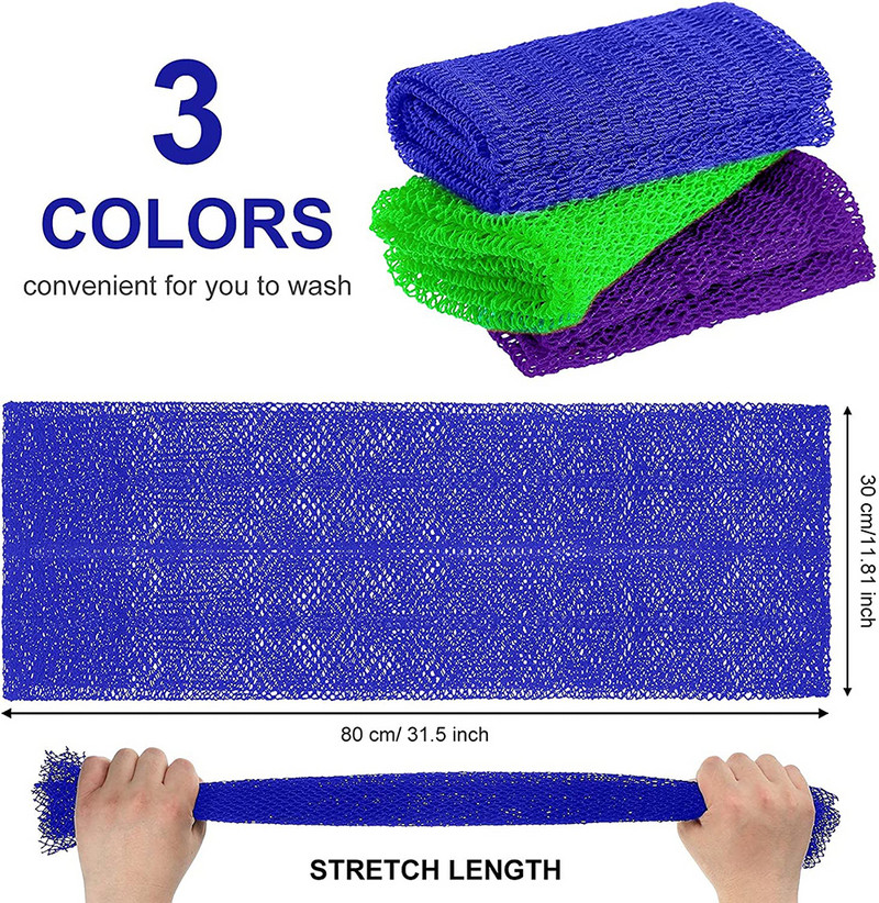 African Bath Sponge, 31,5in African Net Fourdrinier vonios kempinė Šveičiamasis kūno nugaros dušo šveitiklis lygesnei odai
