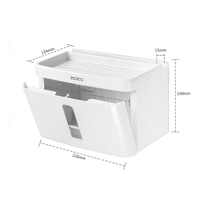 BAISPO prijenosni držači toaletnog papira, zidni stalak za maramice s policom za telefon za kupaonicu, kuhinju, vodootporan držač toaletnog papira